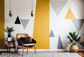 deco mur triangle peinture