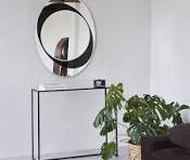 miroir noir rond