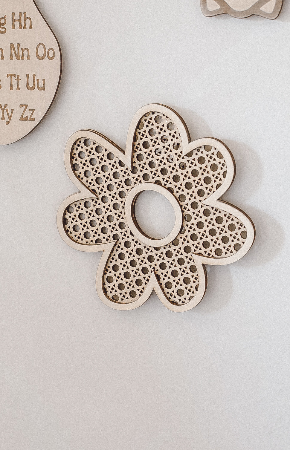 decoration murale en rotin