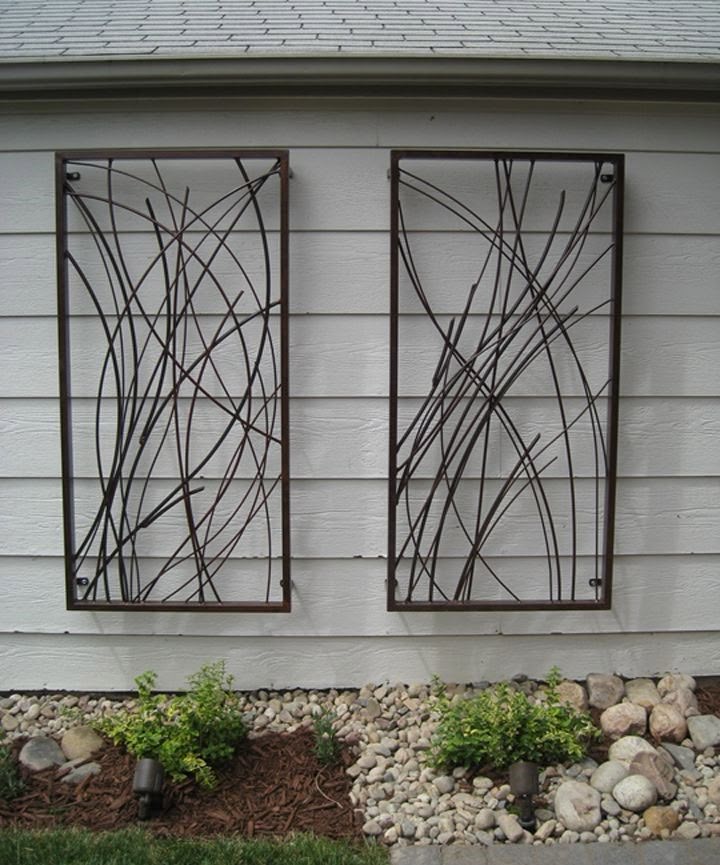 décoration murale extérieure métal