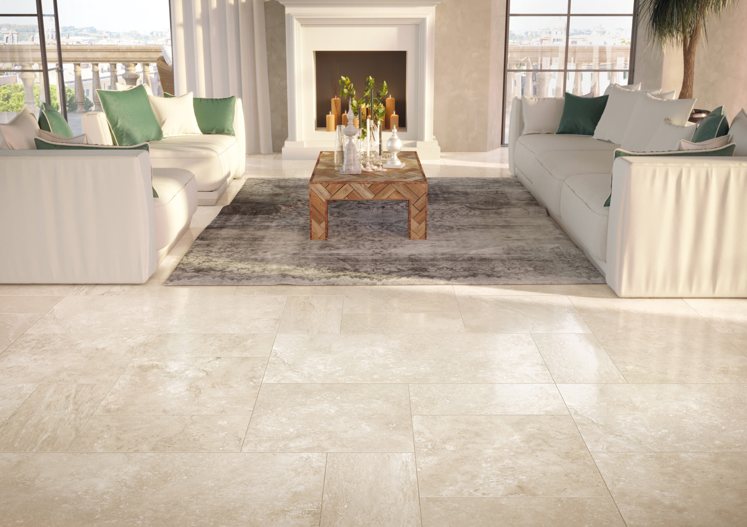 carrelage sol effet pierre