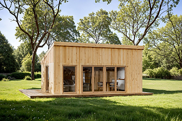 chalet bois en kit 20m2 habitable avec mezzanine