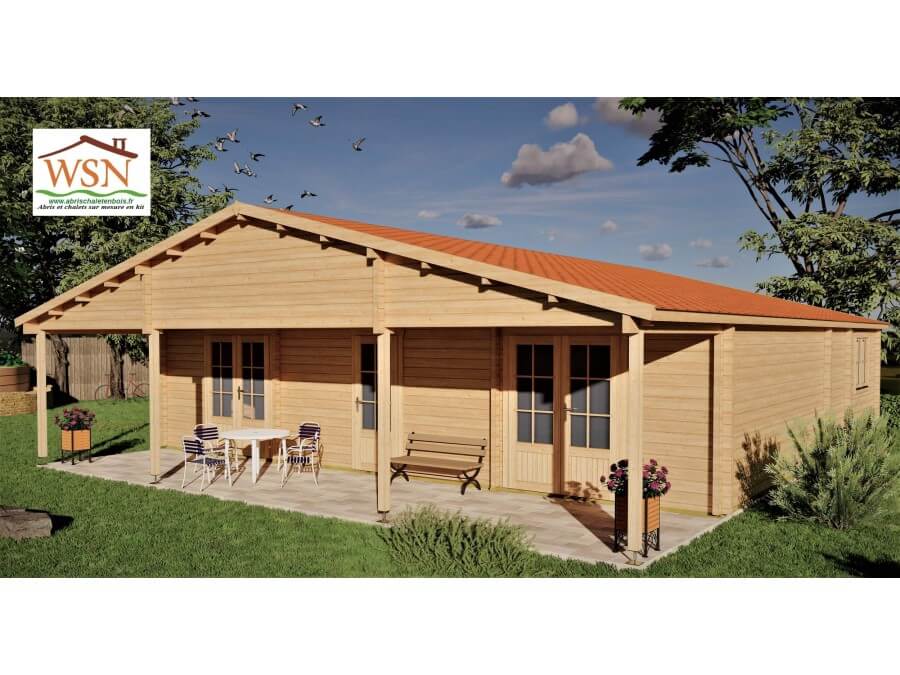 chalet bois kit habitable