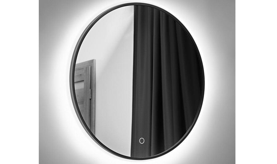 miroir rond noir