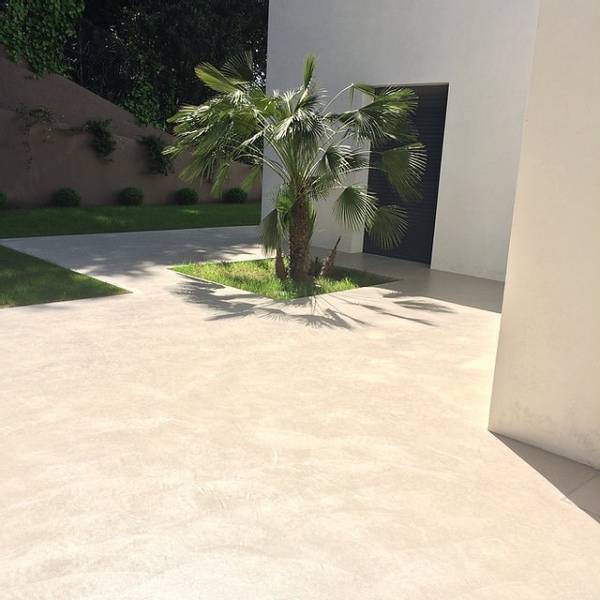 terrasse béton ciré